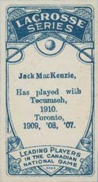 1910 Imperial Tobacco Lacrosse Leading Players (C59) #71 Jack MacKenzie Back
